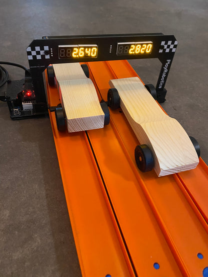 Timing System for Pinewood Derby Racing on HotWheels Track