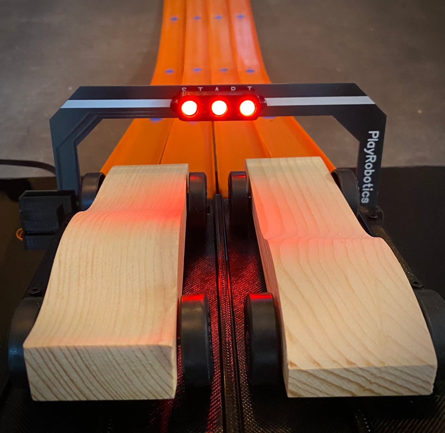 Timing System for Pinewood Derby Racing on HotWheels Track